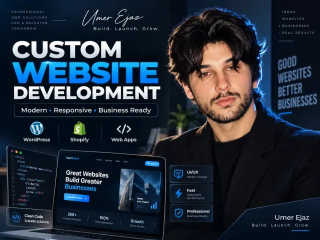 build a modern custom responsive website for your business