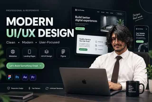 design a modern and responsive website UI in Figma