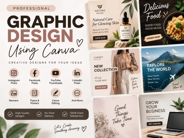 create professional Canva designs for social media and marketing