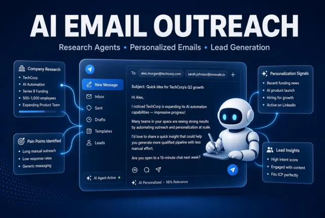  create AI-powered email outreach and research agents for sales