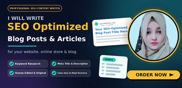 write SEO optimized blog posts and articles for your website